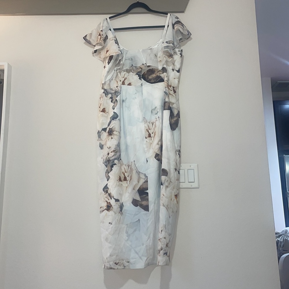 City Chic English Garden White Midi Cocktail Dress SZ 14 NWT - Picture 5 of 8